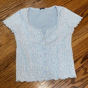 Brandy Melville floral short sleeve top